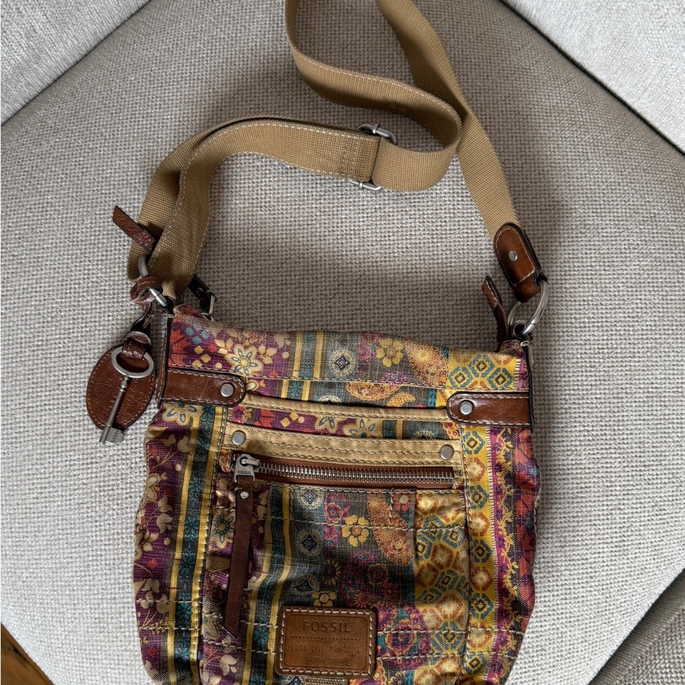 Fossil Floral Patchwork Crossbody Bag - Picture 2 of 10